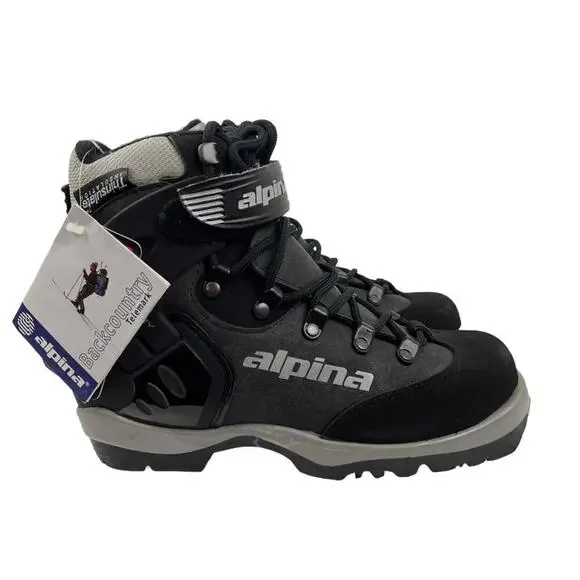 New Alpina BC 1550 Backcountry Telemark Black Gray Ski Boots Size 36 - Picture 4 of 16